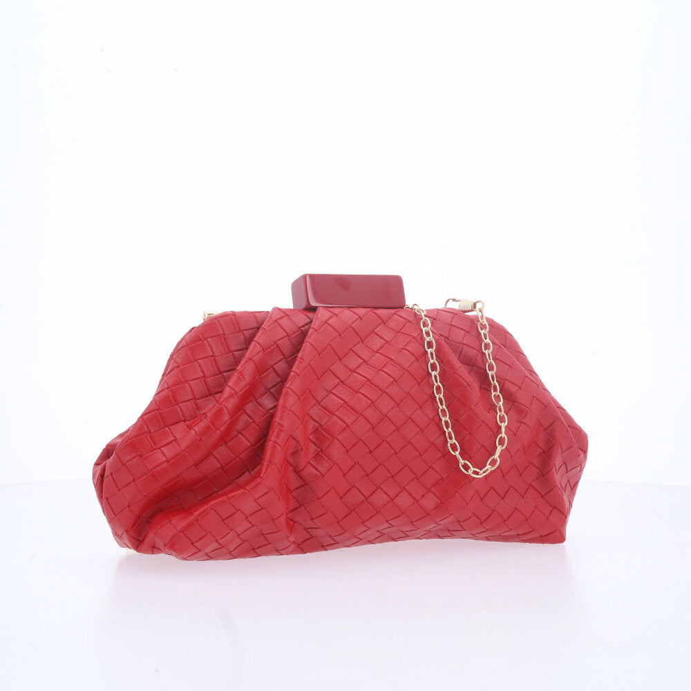 Bolsa Clutch Feminina Matelassê Festa Vermelho
