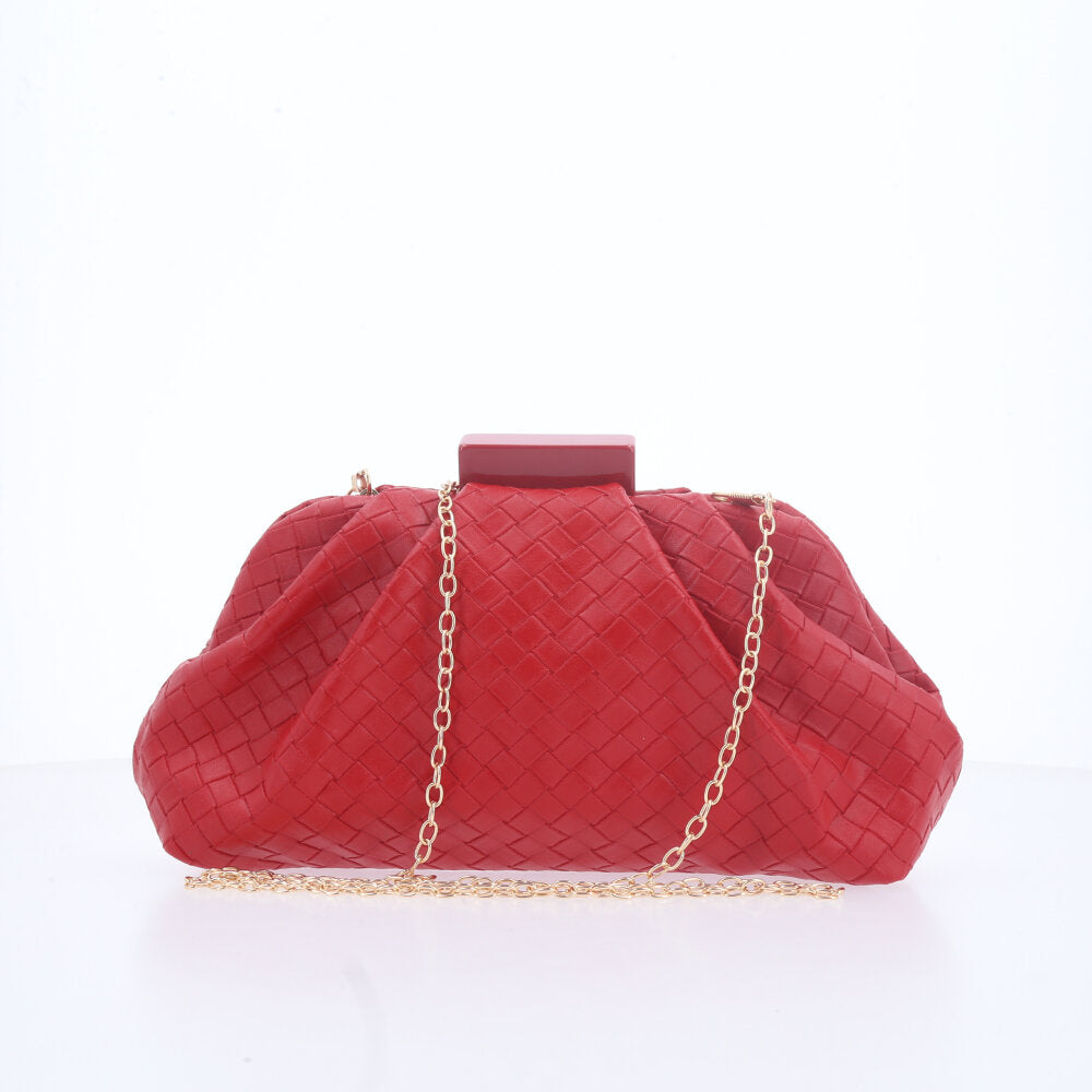 Bolsa Clutch Feminina Matelassê Festa Vermelho
