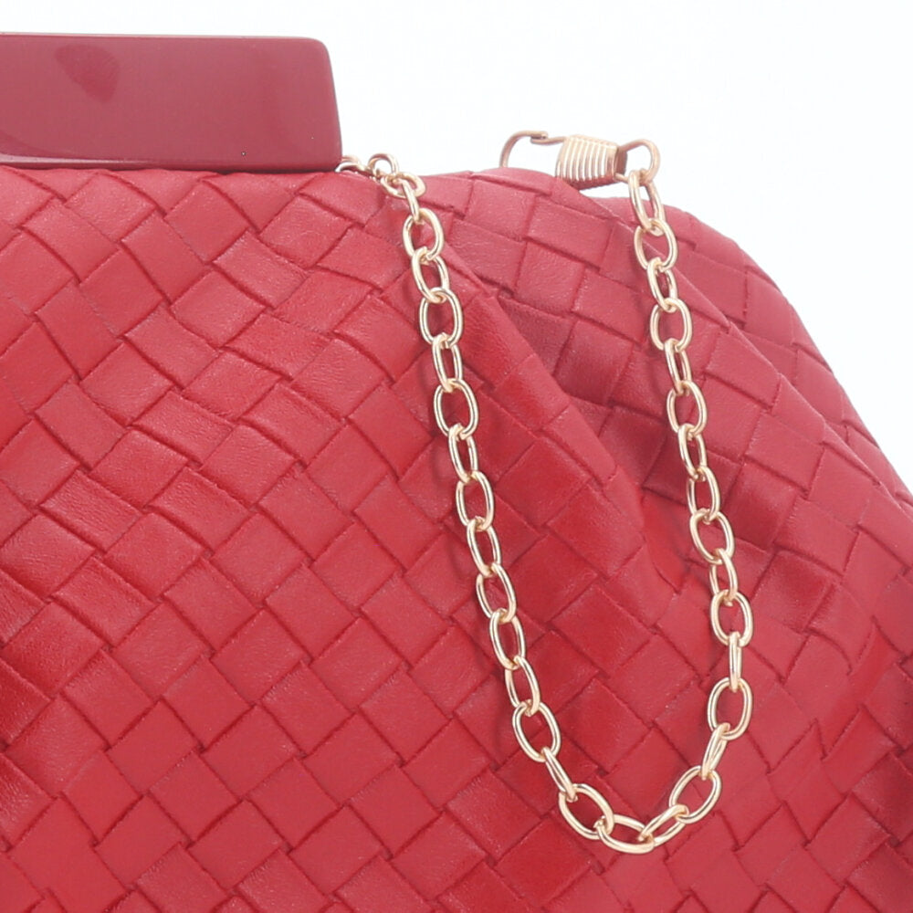 Bolsa Clutch Feminina Matelassê Festa Vermelho