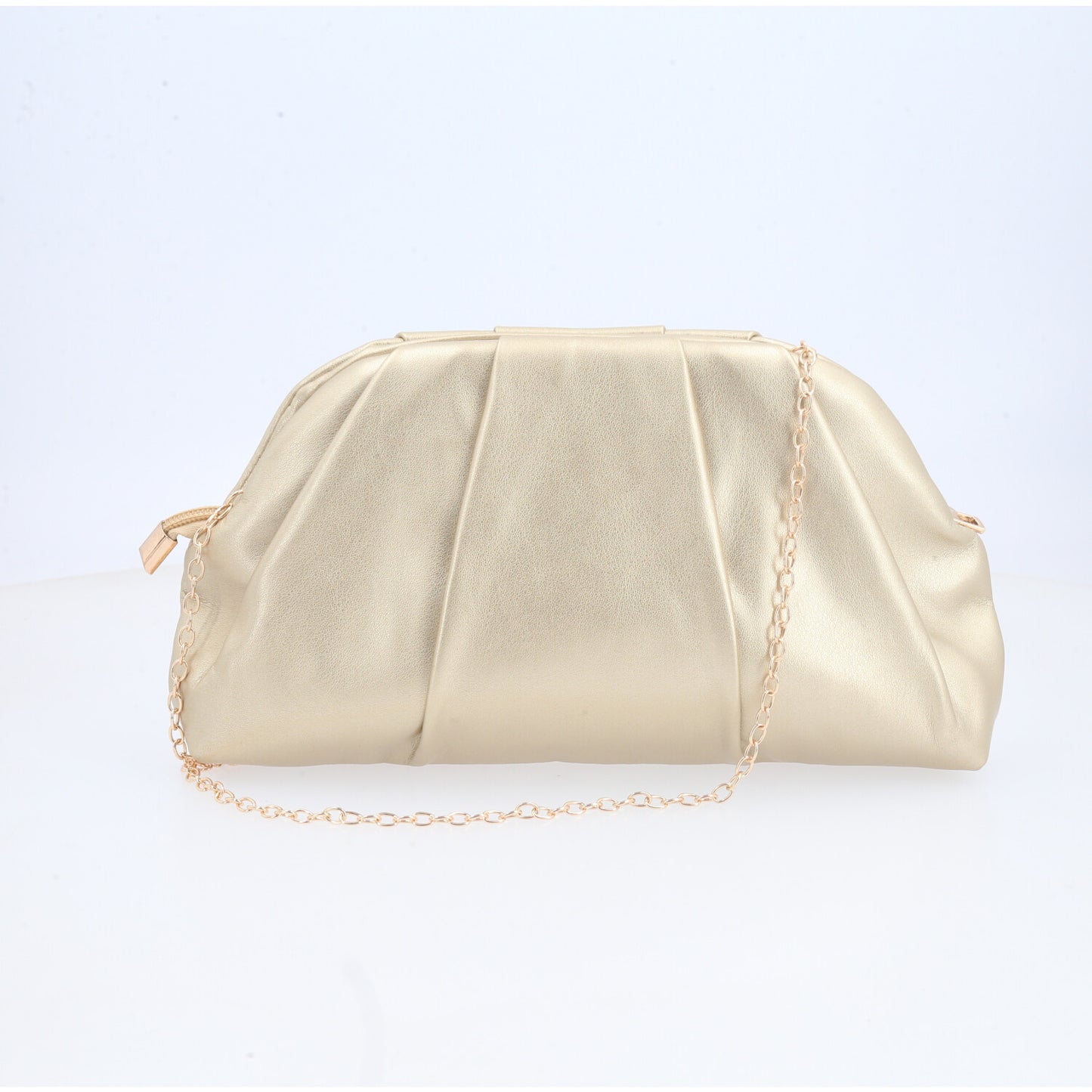 Bolsa Clutch Feminina para Festa com Tachas Douradas Ouro