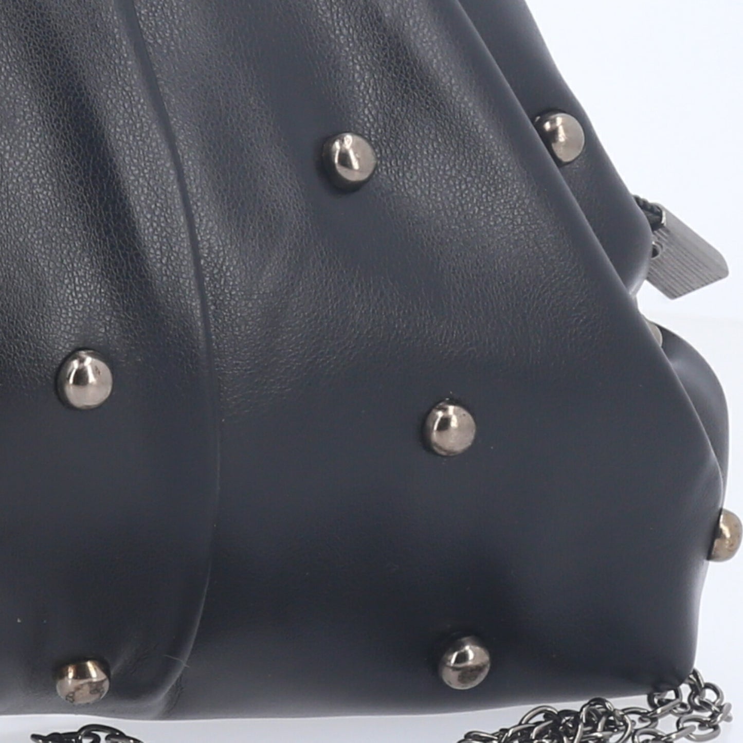 Bolsa Clutch Feminina para Festa com Tachas Douradas Preto
