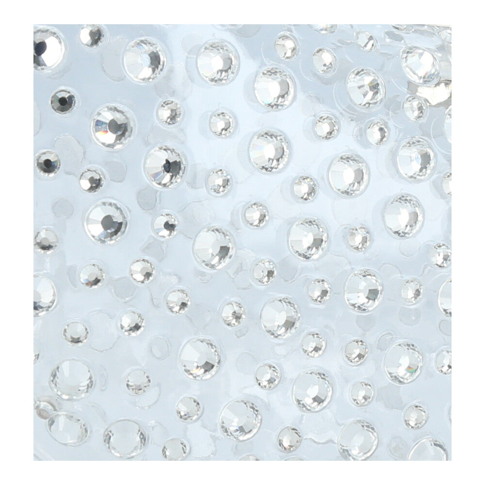 Bolsa Clutch Feminina em Acrílico com Strass Prata