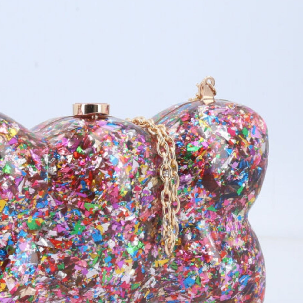 Bolsa Festa Madre Pérola com Alça Removível  Roxo