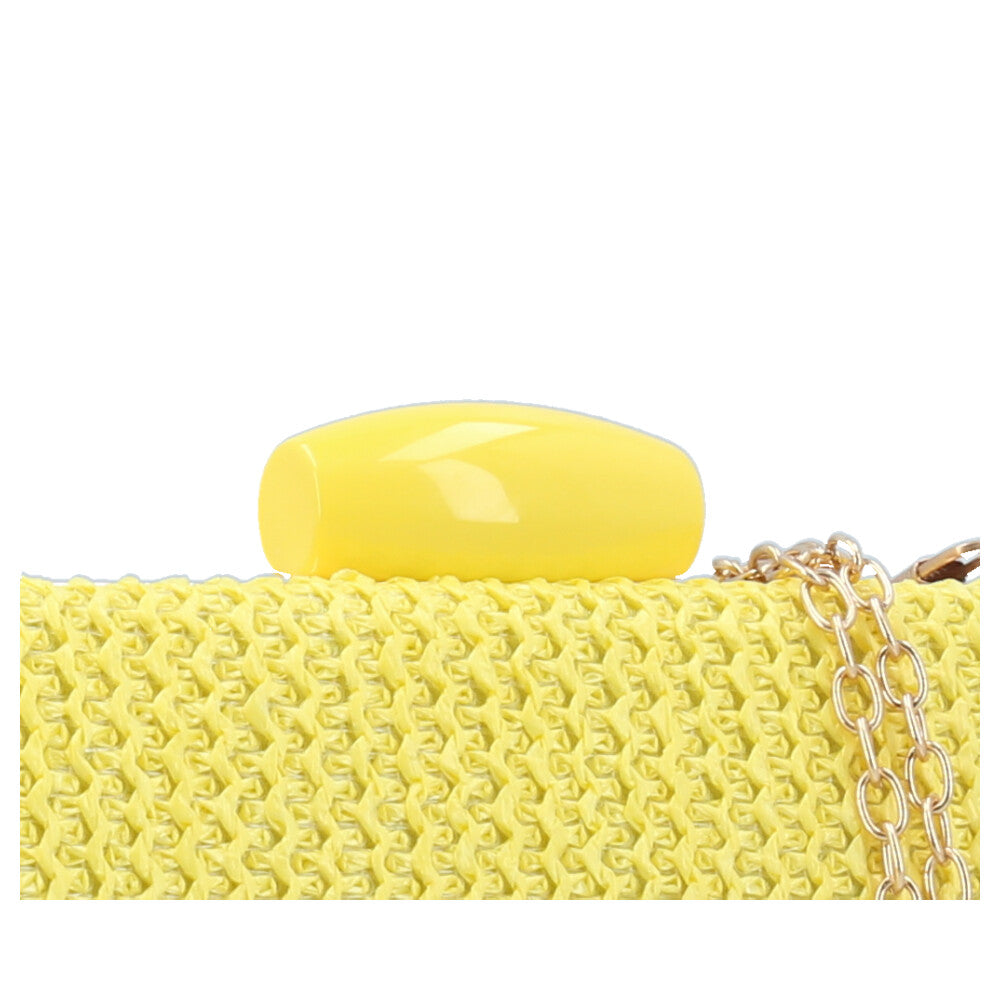 Bolsa Clutch de Ráfia Verde claro