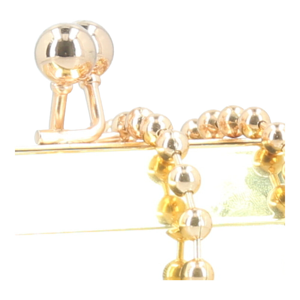 Bolsa Clutch Feminina em Metal Design Geométrico Ouro