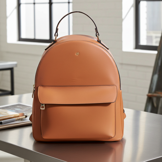 Mochila em Floater Natasha Bauarte Caramelo