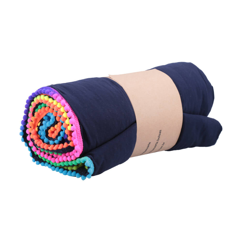 Canga de Praia Atoalhada Feminina Estampa Lisa – Toalha Versátil Verão
 Azul escuro