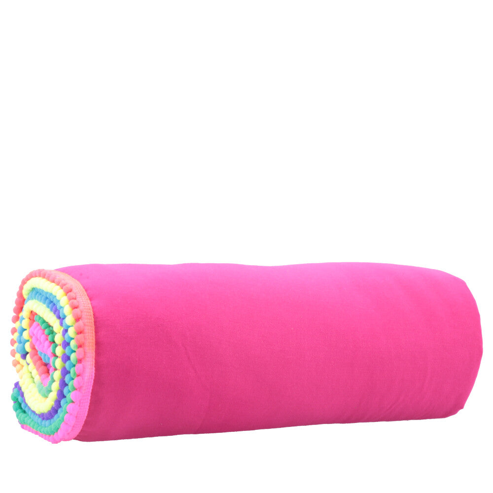 Canga de Praia Atoalhada Feminina Estampa Lisa – Toalha Versátil Verão
 Pink