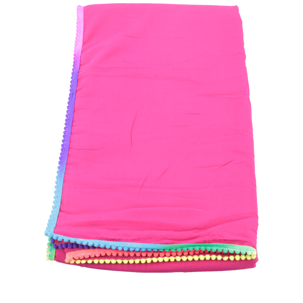 Canga de Praia Atoalhada Feminina Estampa Lisa – Toalha Versátil Verão
 Pink