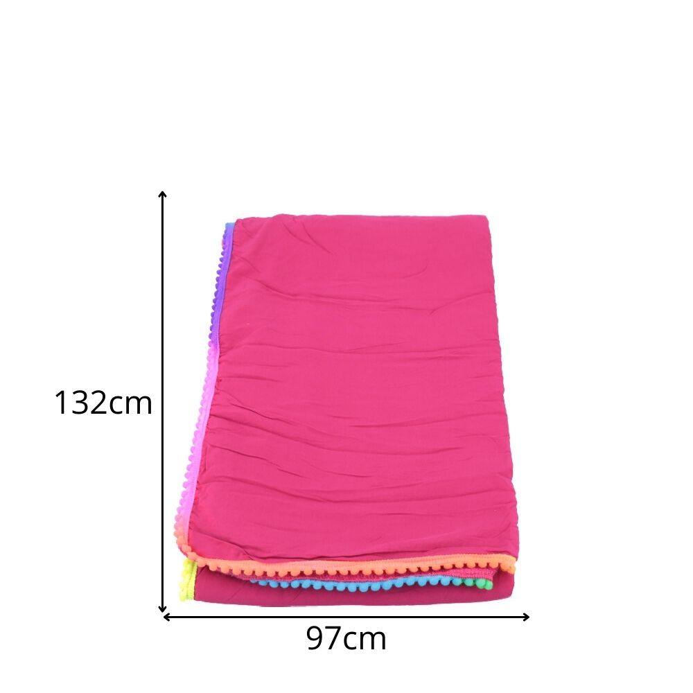 Canga de Praia Atoalhada Feminina Estampa Lisa – Toalha Versátil Verão
 Pink