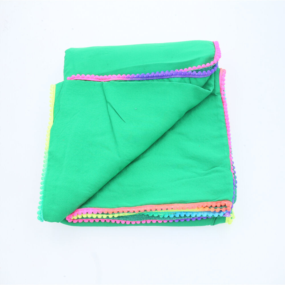 Canga de Praia Atoalhada Feminina Estampa Lisa – Toalha Versátil Verão
 Verde