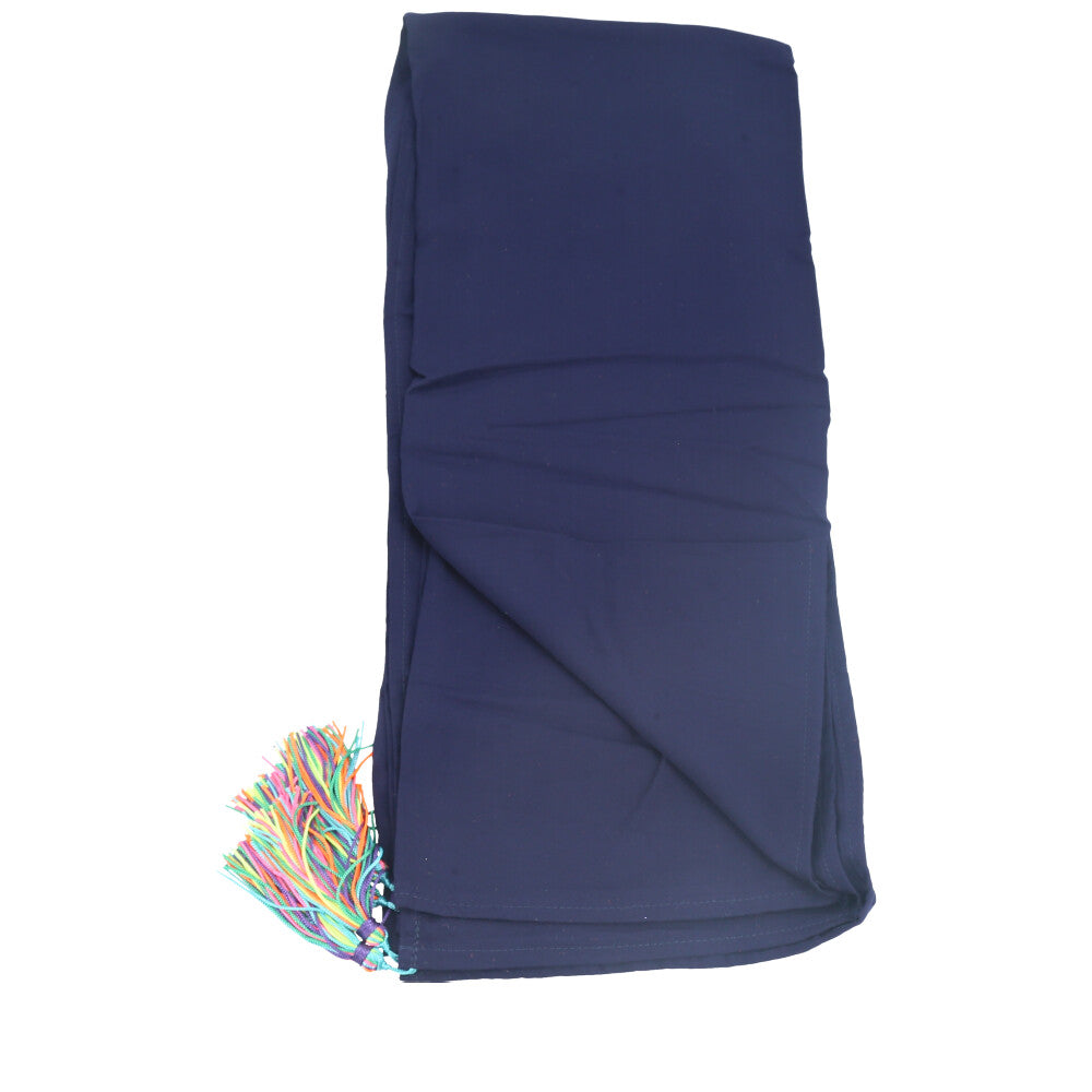 Canga de Praia Fina Lisa Saída de Praia Feminina Leve Azul escuro