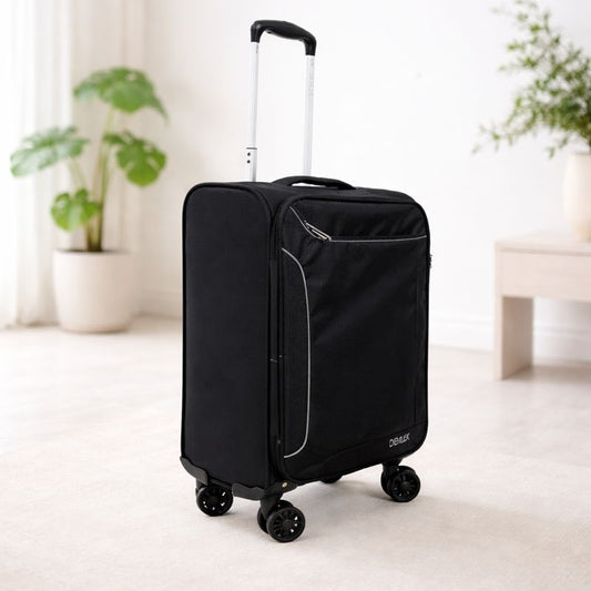 Mala de Bordo Pequena Super Leve em Tecido Preto