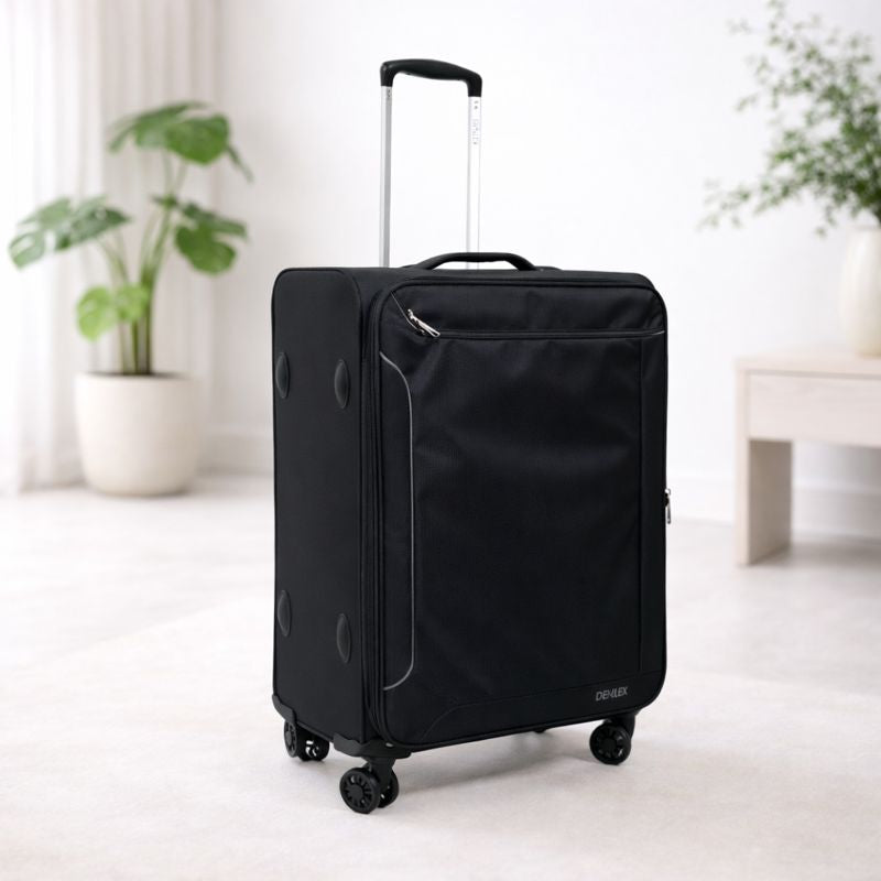 Mala de Viagem Média Super Leve em Tecido Preto