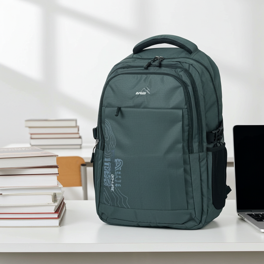 Mochila Masculina em Tecido com Regulagens  Cinza escuro