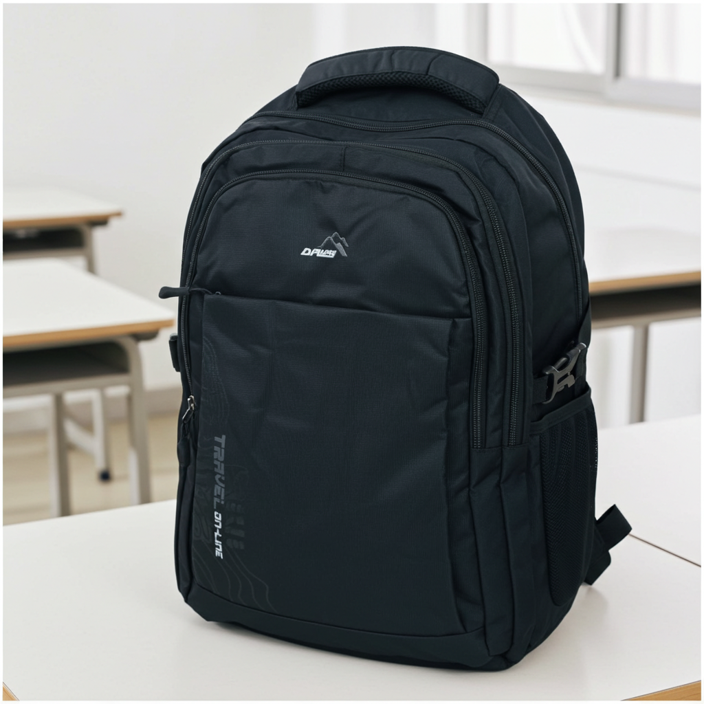 Mochila Masculina em Tecido com Regulagens  Preto