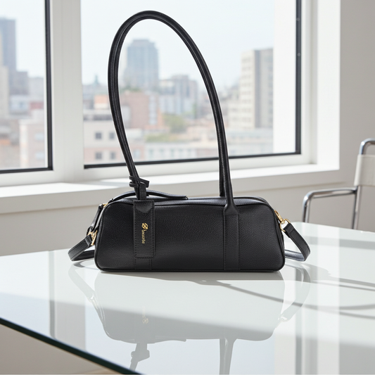 Bolsa Baguete com Alça Alongada Preto