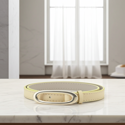 Cinto de Couro Plus Size Nádia Bauarte Amarelo