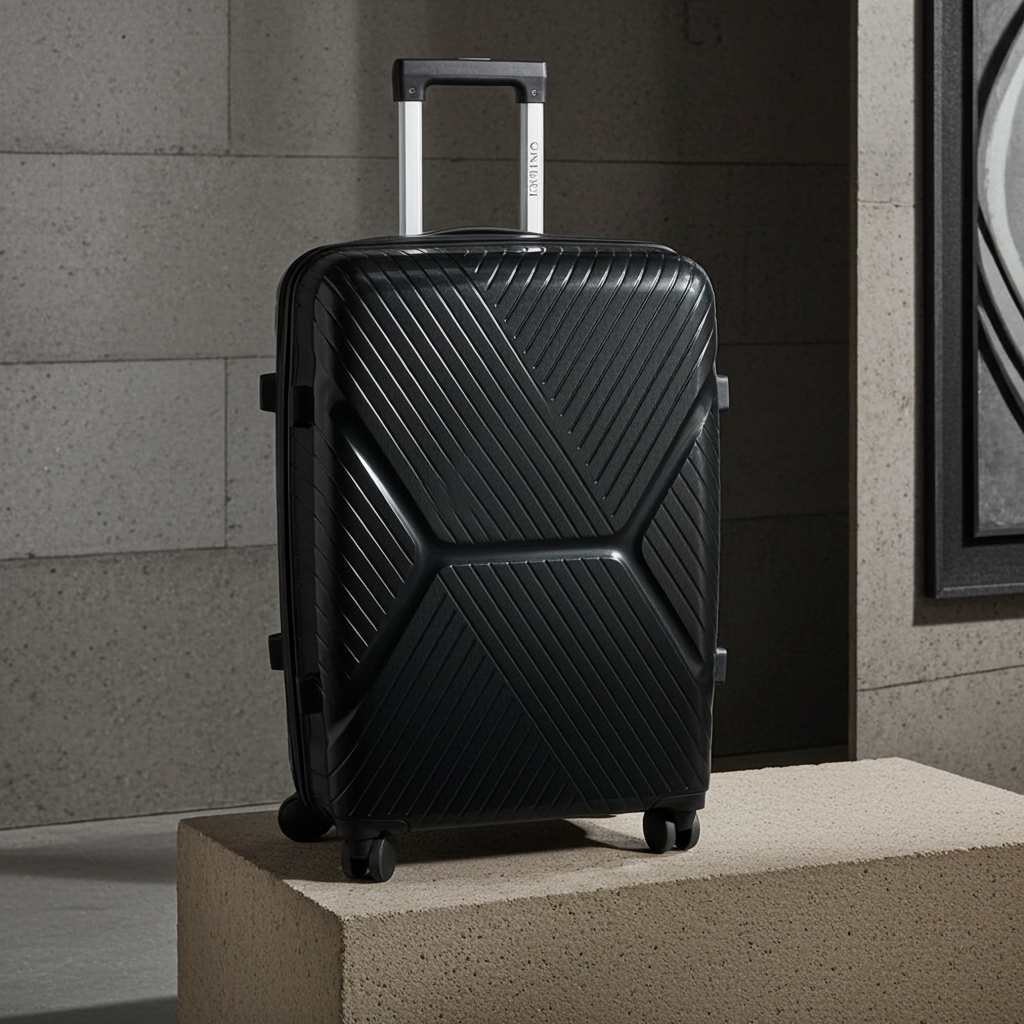Mala de Viagem Média em ABS – Leve e Expansível com Rodas 360° Preto