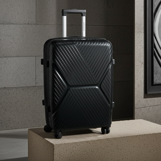 Mala de Viagem Média em ABS – Leve e Expansível com Rodas 360° Preto
