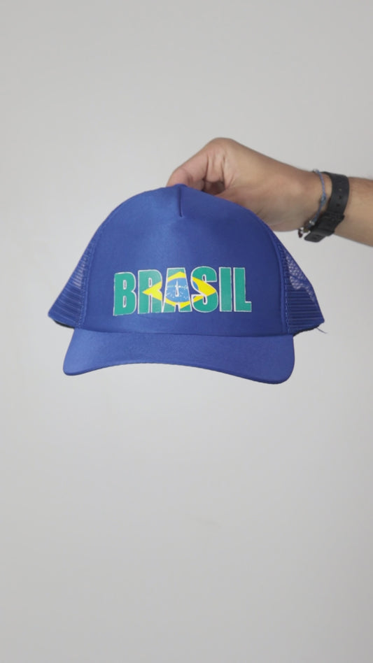 Boné Estilo Copa do Mundo com Design do Brasil Branco