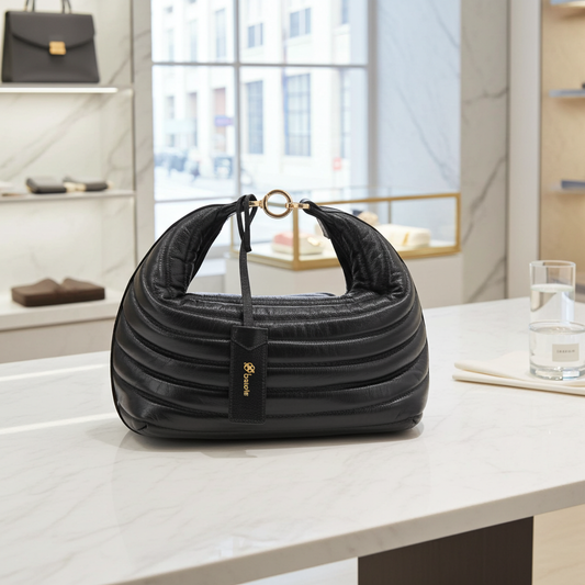 Bolsa Feminina Couro Matelasse Alça Removível Preto